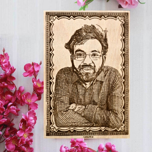 Wooden Engraved frame - Design 8