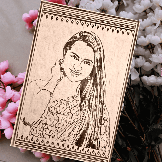 Wooden Engraved frame - Design 2